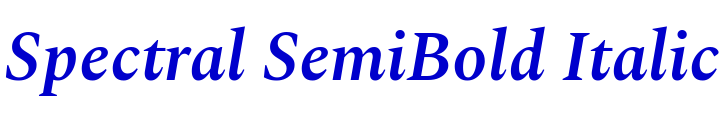 Spectral SemiBold Italic шрифт